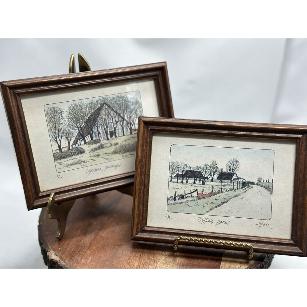 Mini Original Art Pieces By Peter K Schaar Signed Numbered Framed